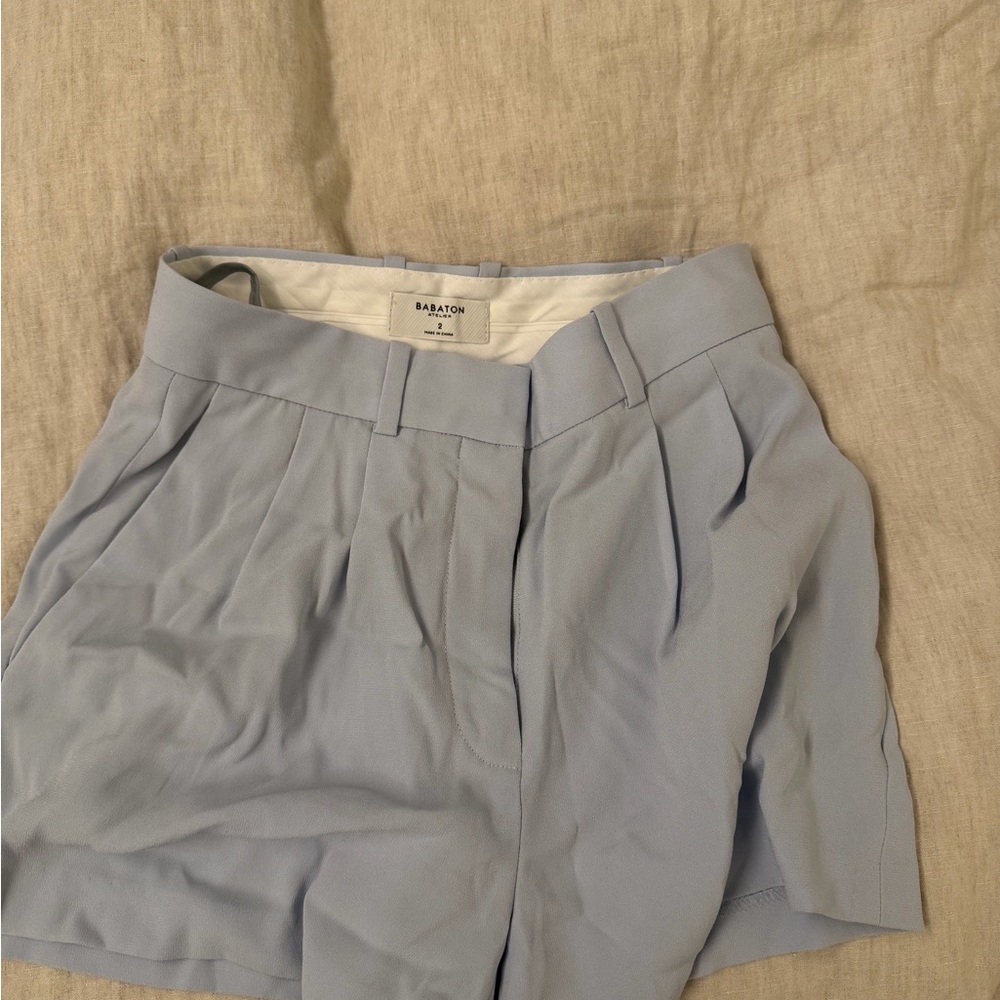 Babaton Sky Blue High Waist Women's Shorts